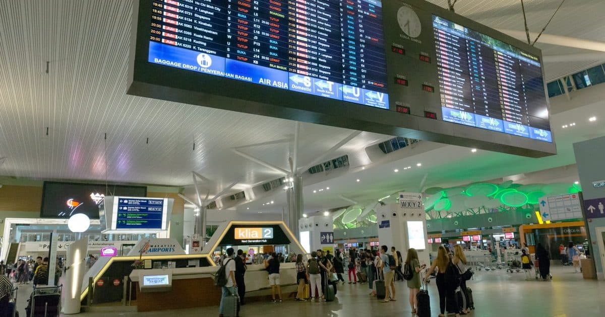 Flight information display at KLIA2, Kuala Lumpur