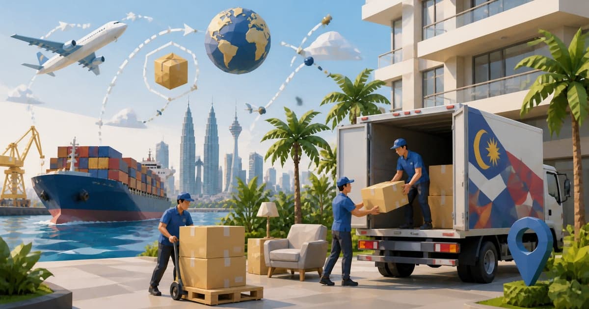 International movers shipping household goods to Malaysia