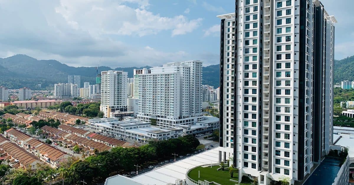 Modern residential district with contemporary buildings in Malaysia