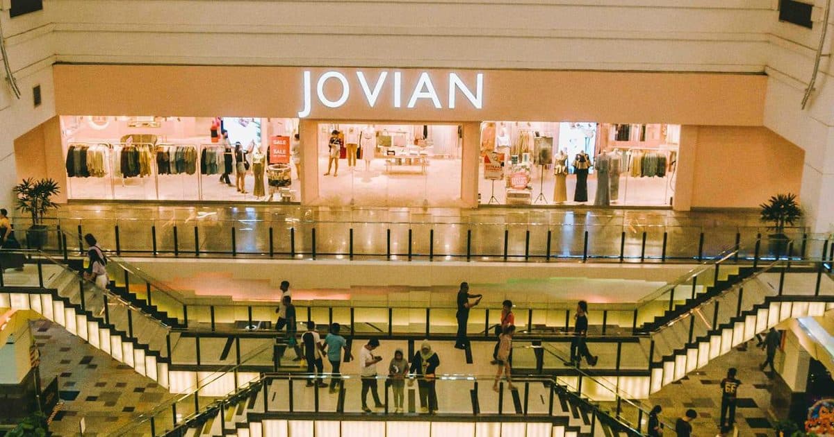 Interior of a modern shopping mall in Malaysia