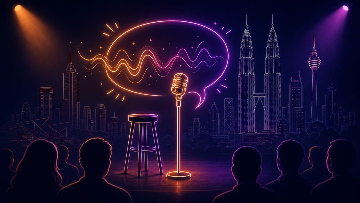 Malaysian stand-up comedy open mic stage
